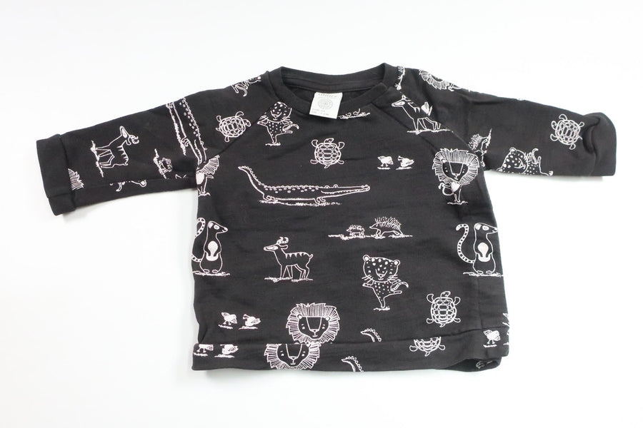 Sweater with animals from Lindex - Size 56 - Black