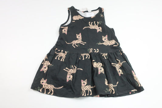 Dress with leopards from H&amp;M - Size 92 - Grey