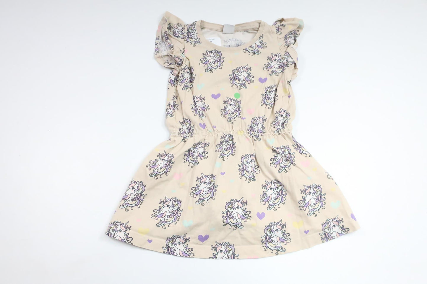 Dress with unicorns from Lindex - Size 98 - Beige