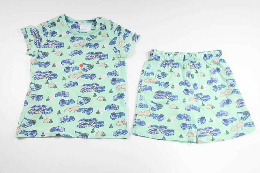 zweiteiliger Pyjama von M&S - Größe 104/110 - Grün