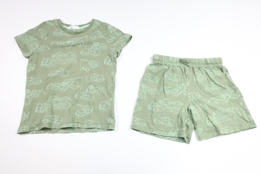 zweiteiliger Pyjama von M&S - Größe 104/110 - Grün