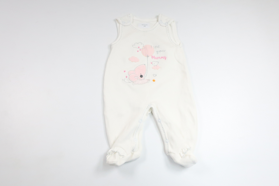 Jumpsuit von unbekannter Marke – Größe 56/62 – Weiß