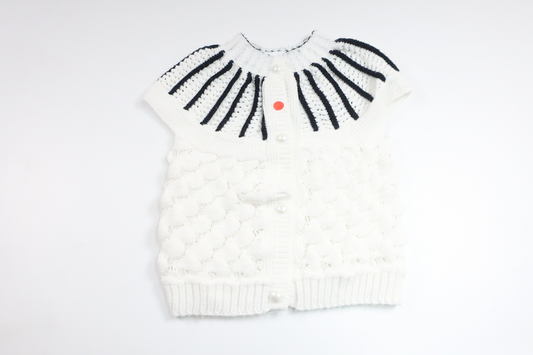 Knitted vest from Hemstickat - Size 80/86 - White