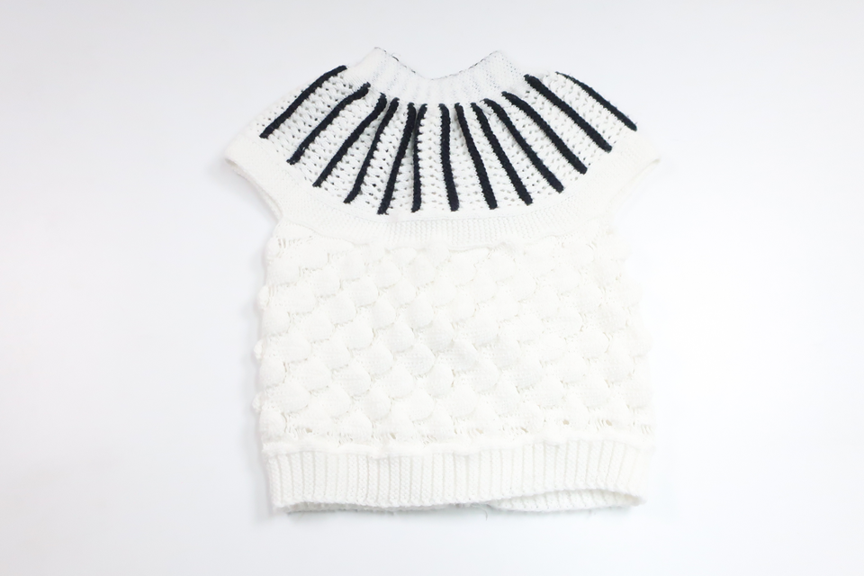 Knitted vest from Hemstickat - Size 80/86 - White