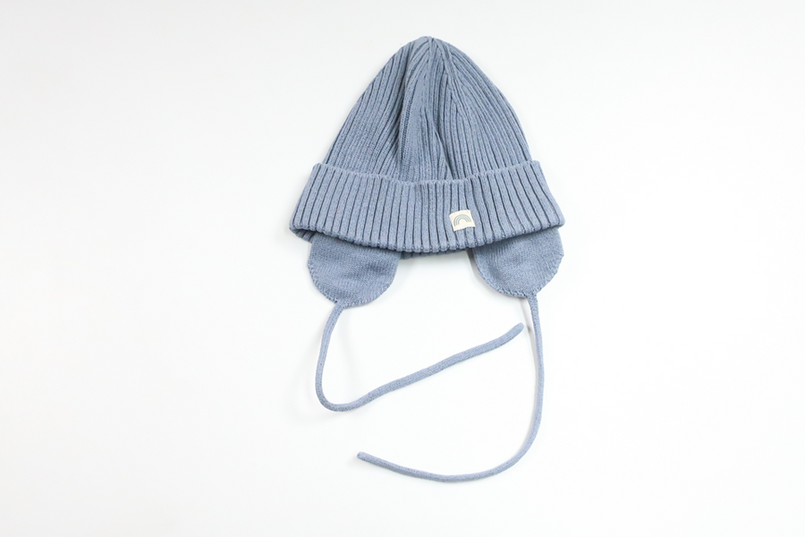 Gerippte Mütze von Lindex – Größe 48/50 – Blau