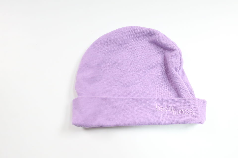 Mütze von Baby Mocs – Größe 56 – Lila