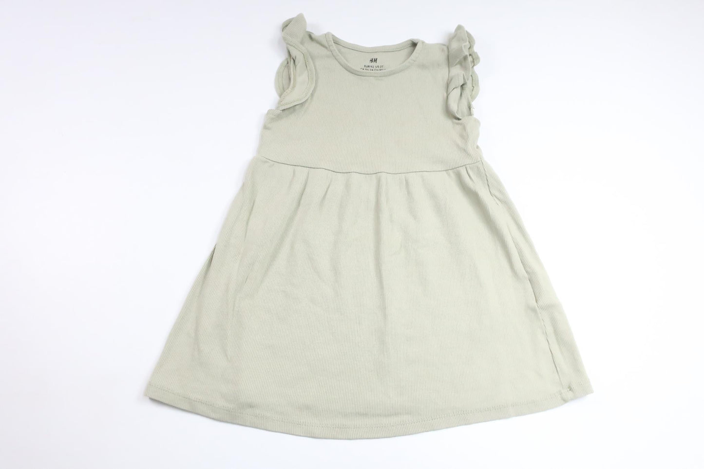 Ribbed dress from H&amp;M - Size 92 - Green
