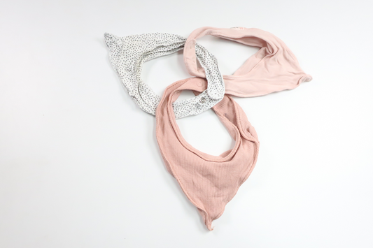 Dreierpack Lätzchen von unbekannter Marke – Einheitsgröße – Rosa