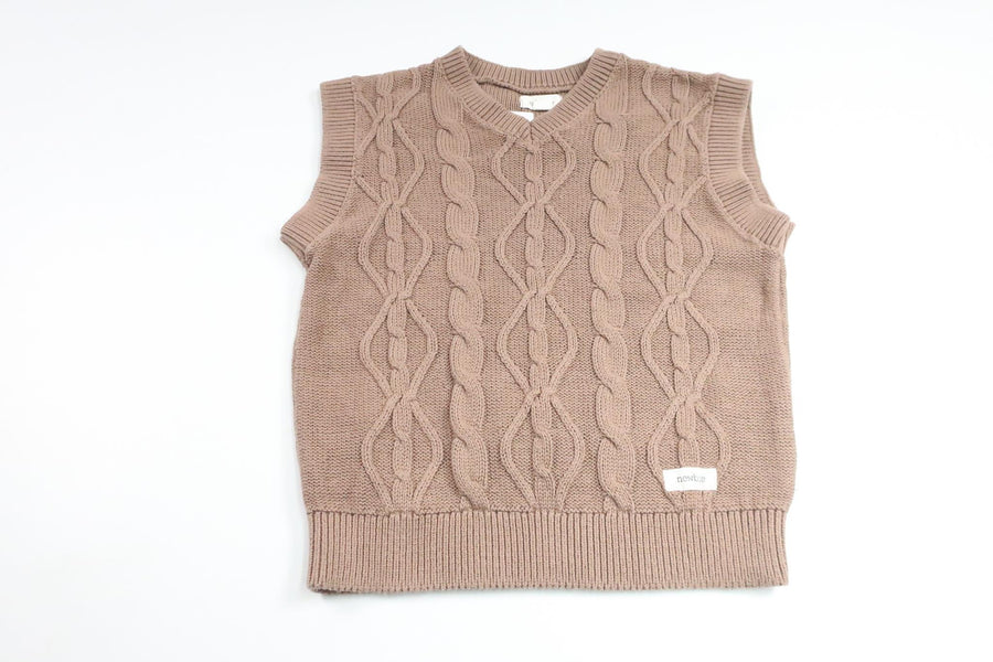 Strickweste von Newbie – Größe 98/104 – Beige