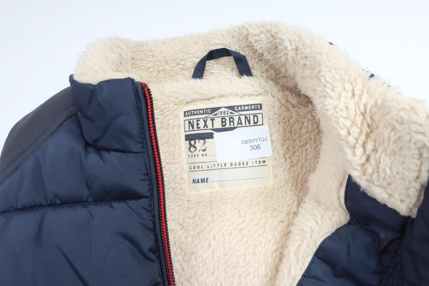 Fleecegefütterte Weste von Next – Größe 104 – Marineblau