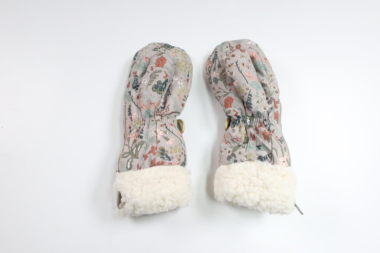 Blumenfäustlinge von Elodie Details – Größe 92/98 – Grau