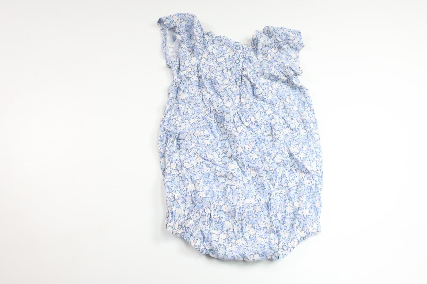 Geblümter Body von unbekannter Marke – Größe 74/80 – Blau