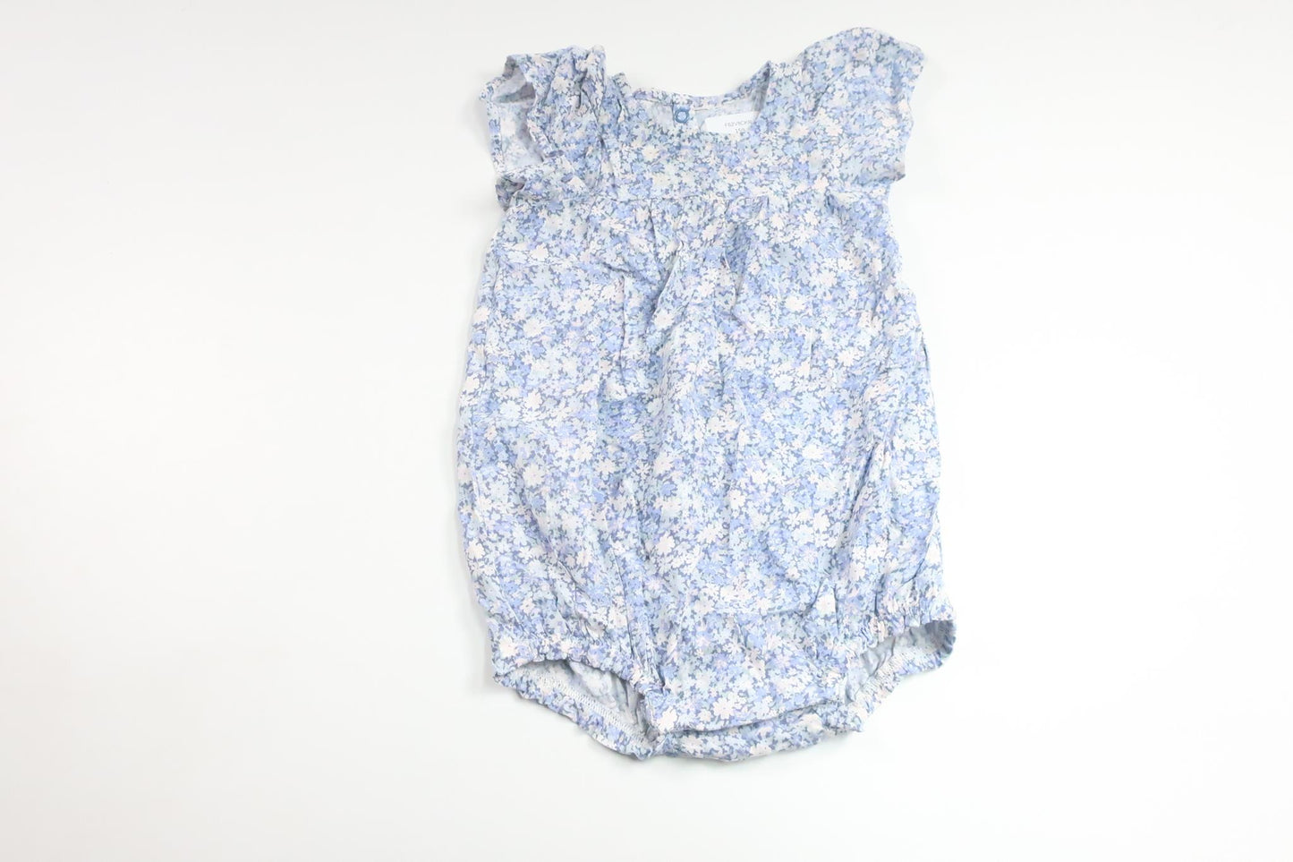 Geblümter Body von unbekannter Marke – Größe 74/80 – Blau