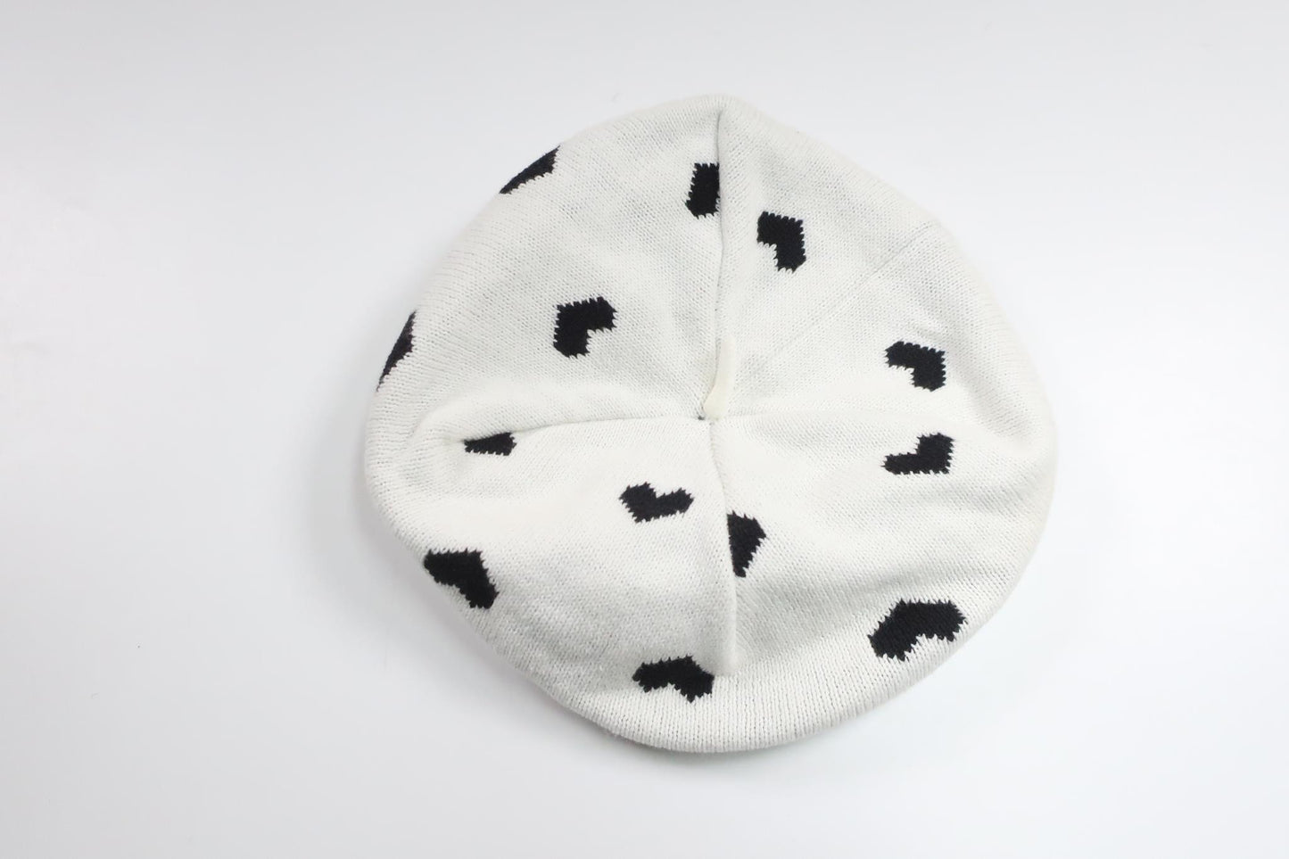 Hat with hearts from H&amp;M - Size 74/80 - Off-white