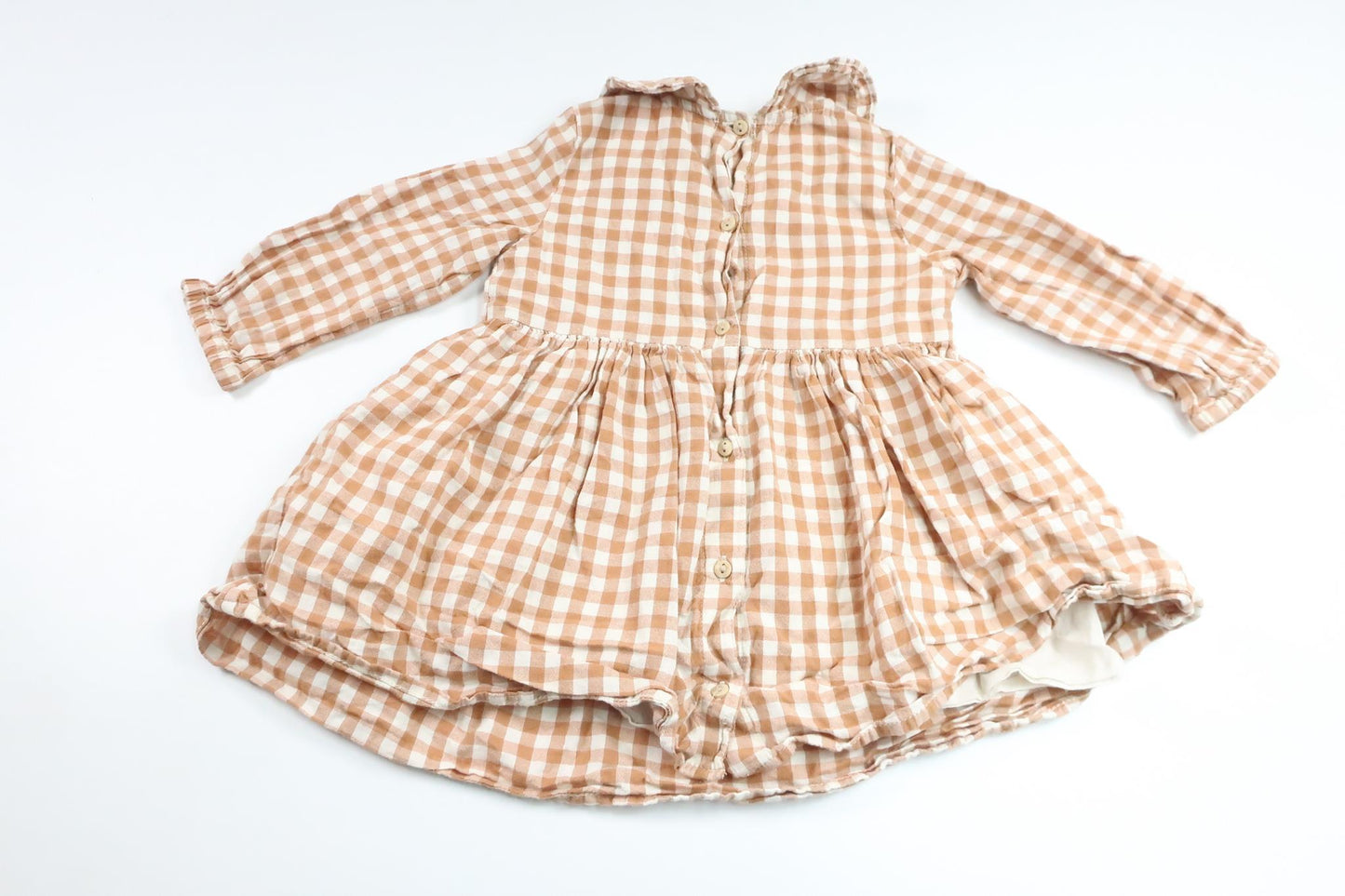 Kariertes Kleid von Lindex – Größe 80 – Orange