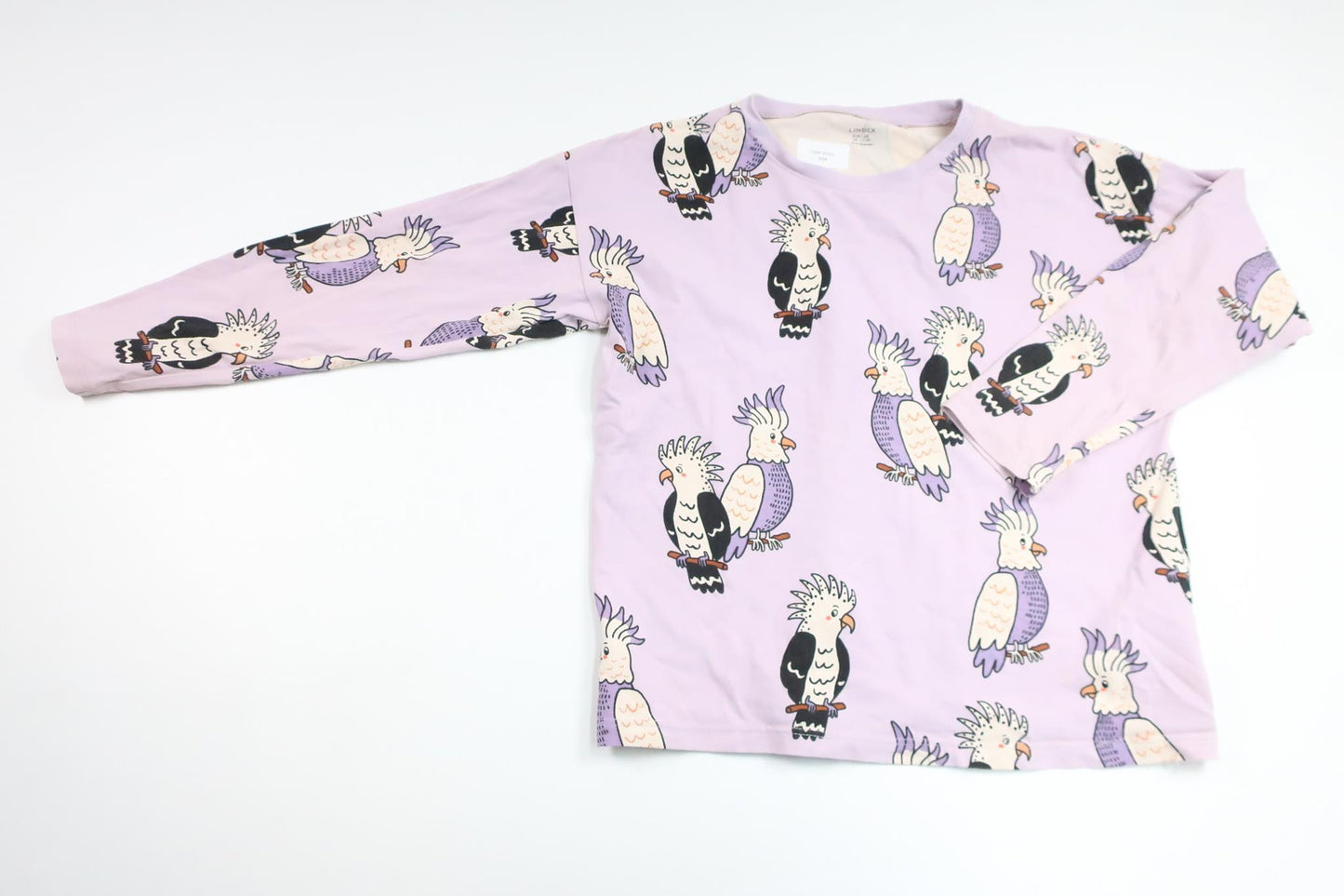 Pullover mit Kakadus von Lindex – Größe 128 – Lila