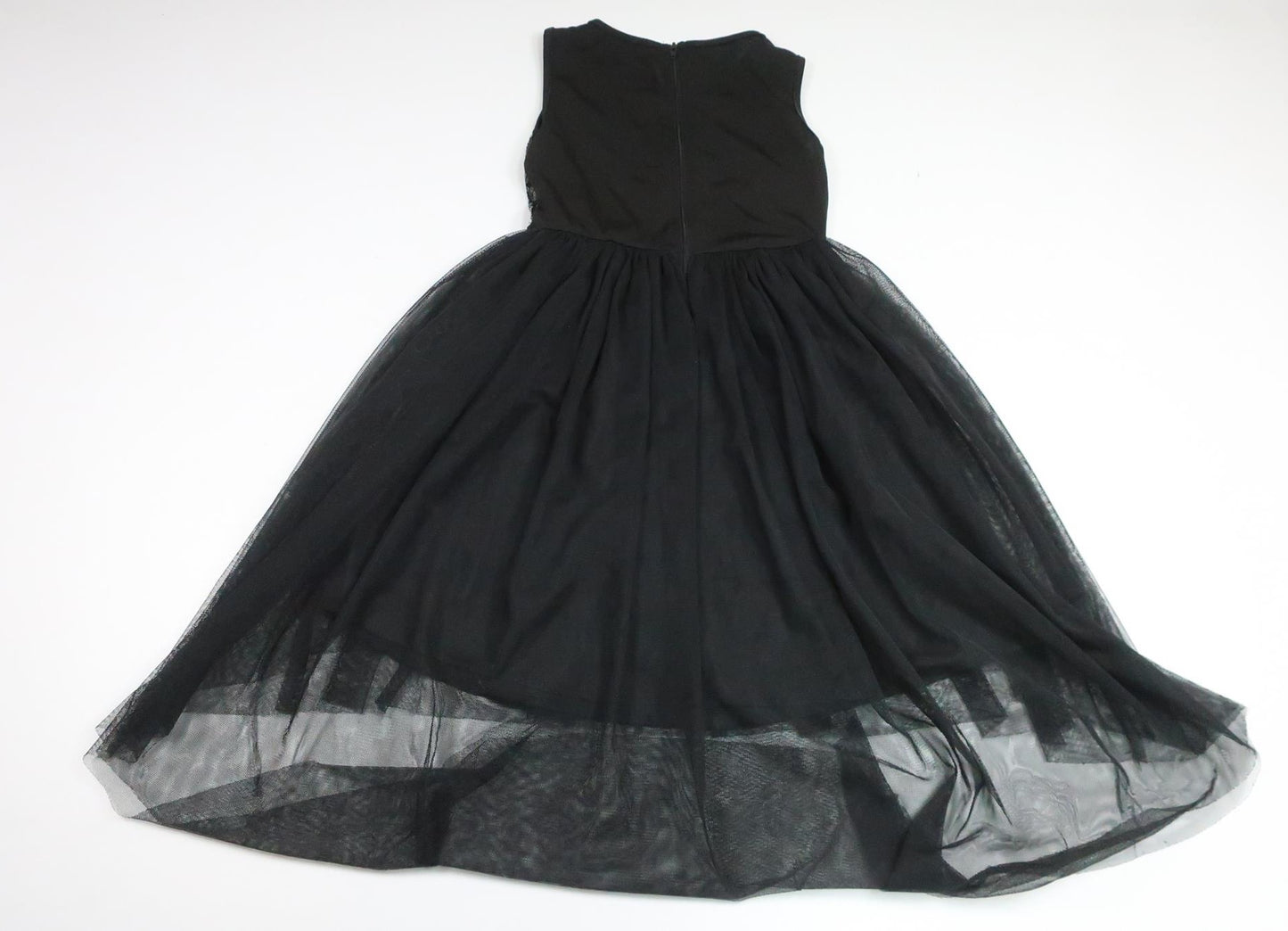 Partykleid mit Pailletten von Ugly Christmas – Größe 122/128 – Schwarz