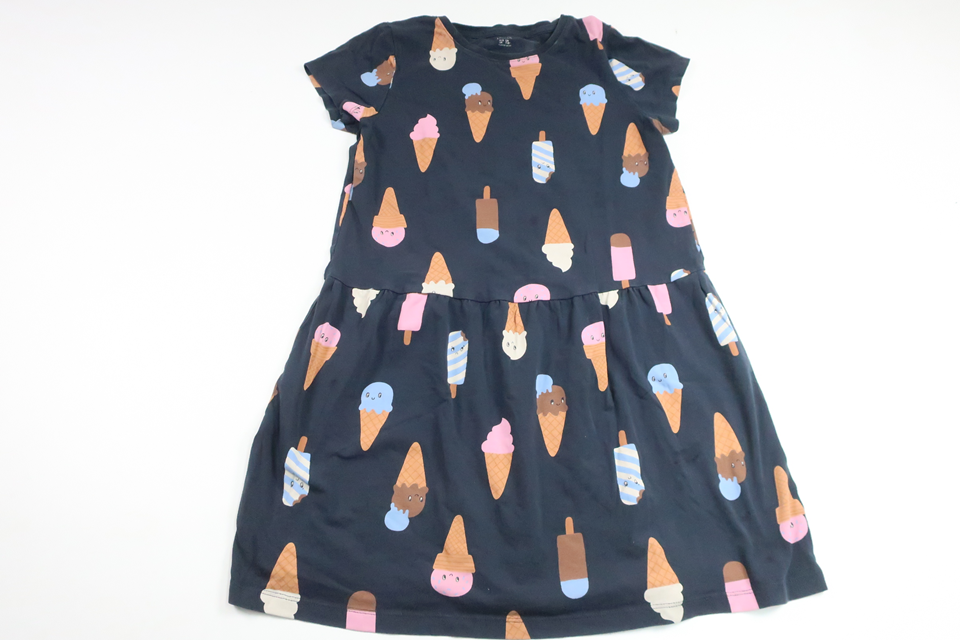 Dress with ice creams from Lindex - Size 128 - Navy blue