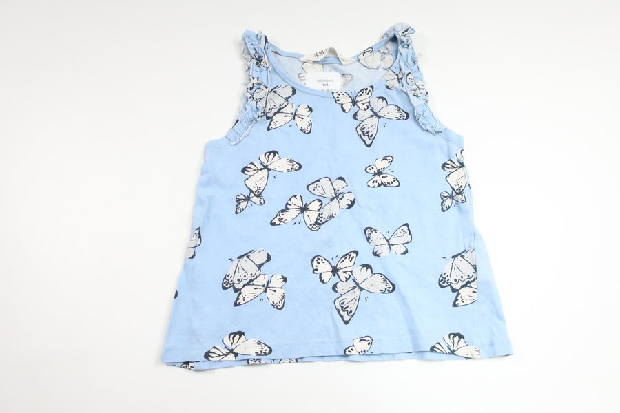 Tunic with butterflies from H&amp;M - Size 98/104 - Blue