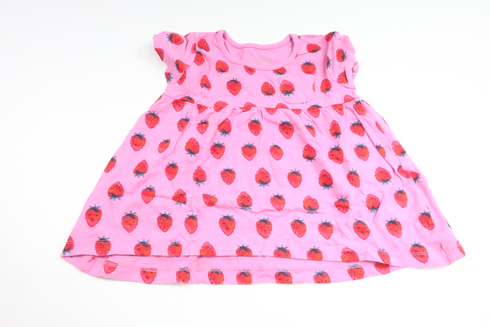 Dress with strawberries from Pytteliten - Size 80 - Pink