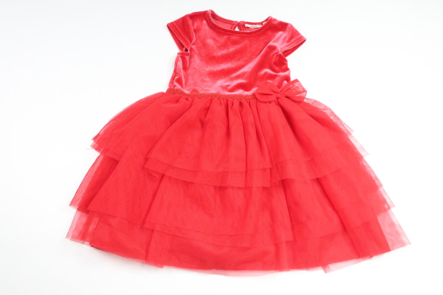 Tulle dress in velour from Kappahl - Size 92 - Red