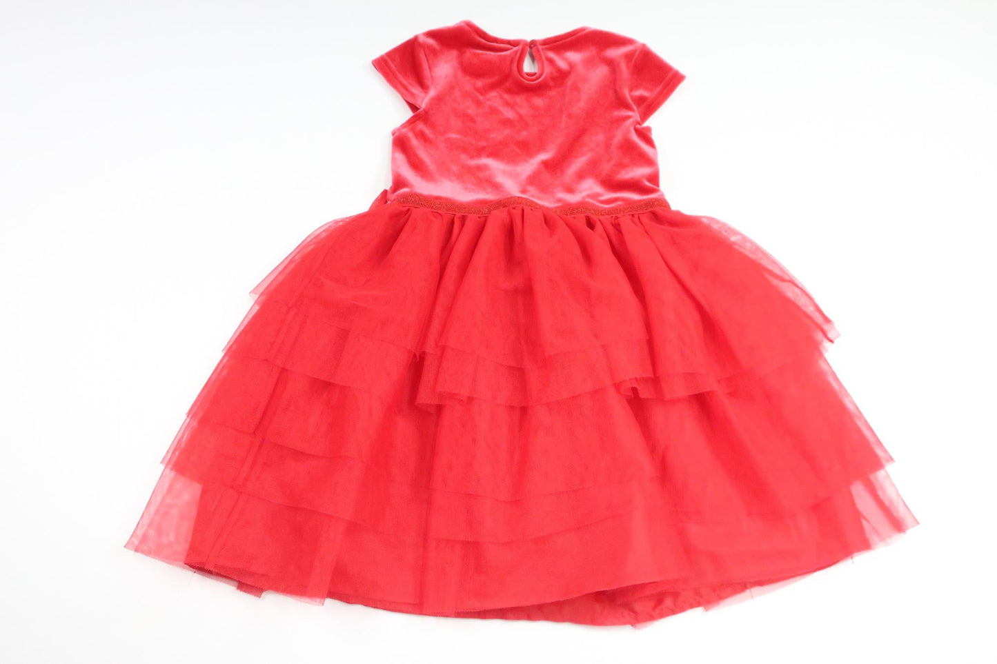Tulle dress in velour from Kappahl - Size 92 - Red