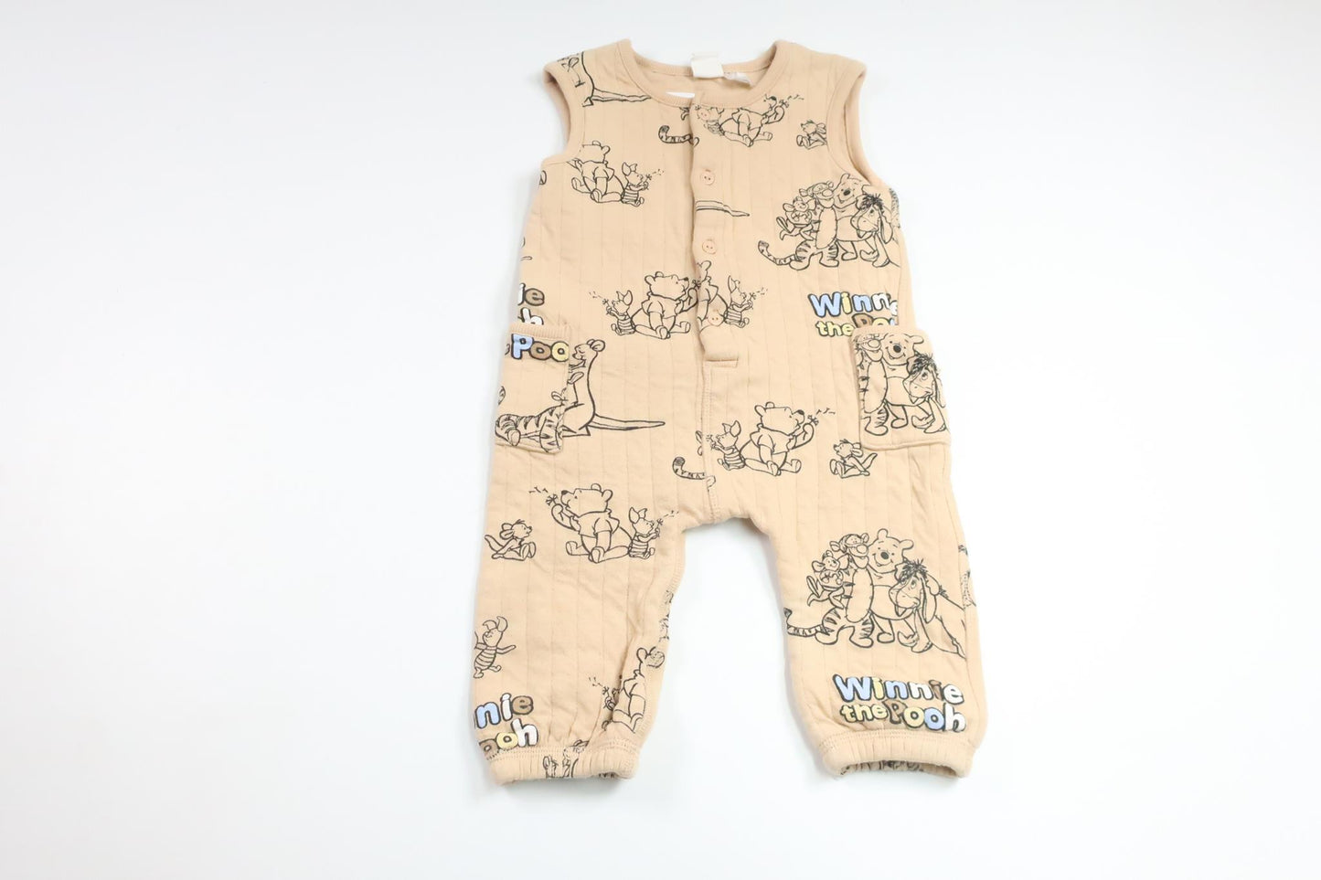 Jumpsuit with Winnie the Pooh from H&amp;M - Size 74 - Beige