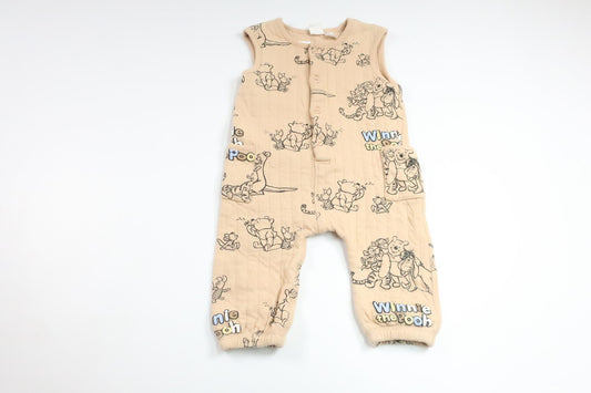 Jumpsuit mit Winnie Puuh-Motiv von H&MM - Größe 74 - Beige