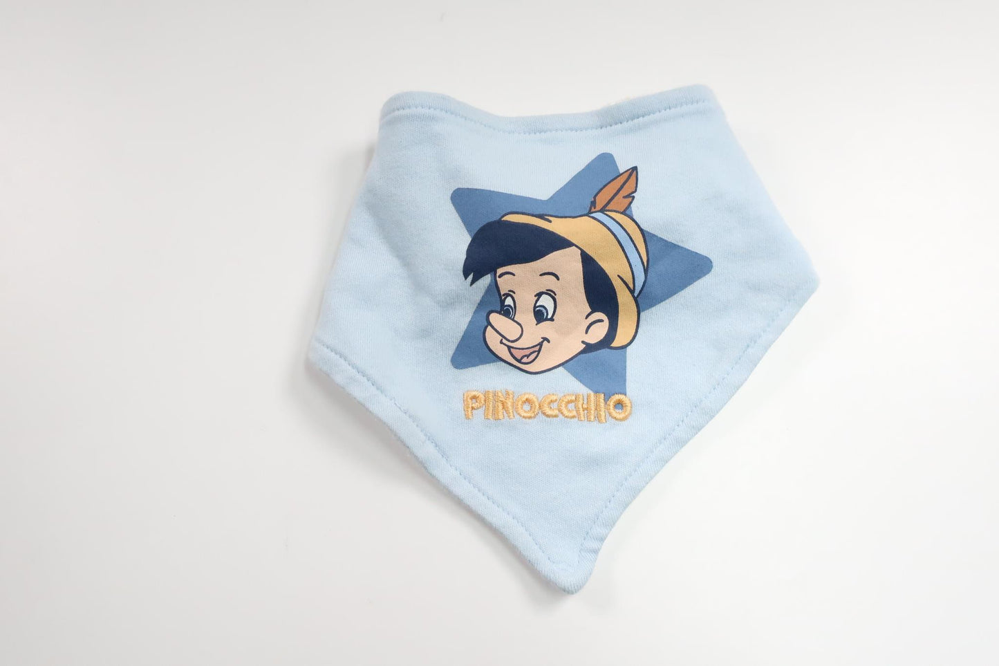 Lätzchen mit Pinocchio-Motiv (Hersteller unbekannt) – Einheitsgröße – Blau
