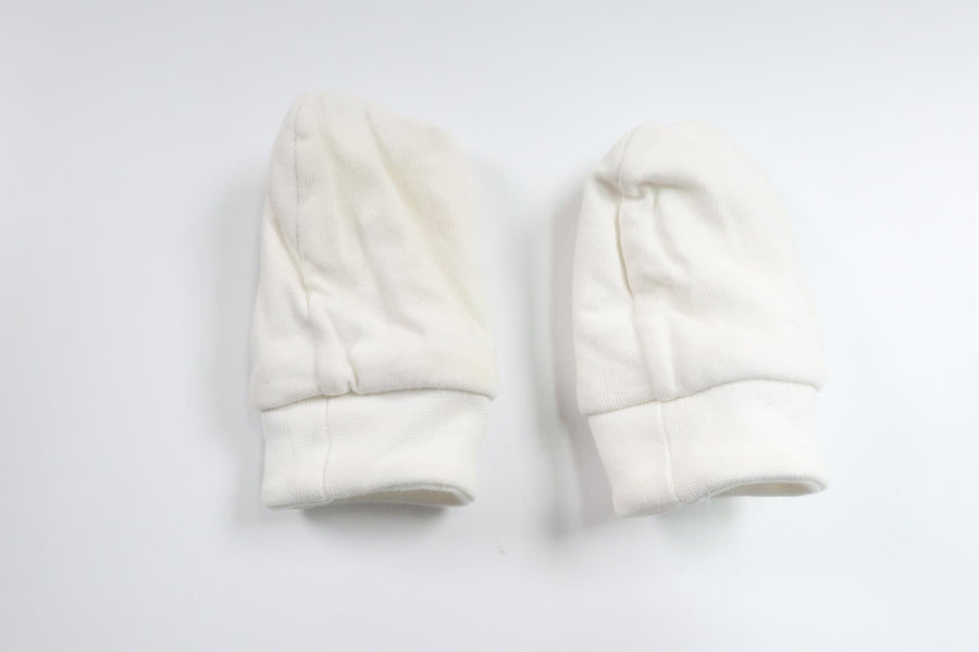Neugeborenen-Fäustlinge von unbekannter Marke – Einheitsgröße – Weiß