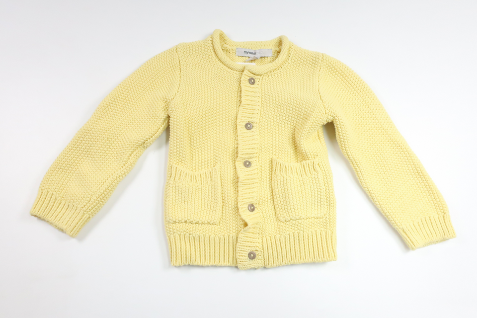 Knitted cardigan from My Wear Baby - Size 80 - Yellow