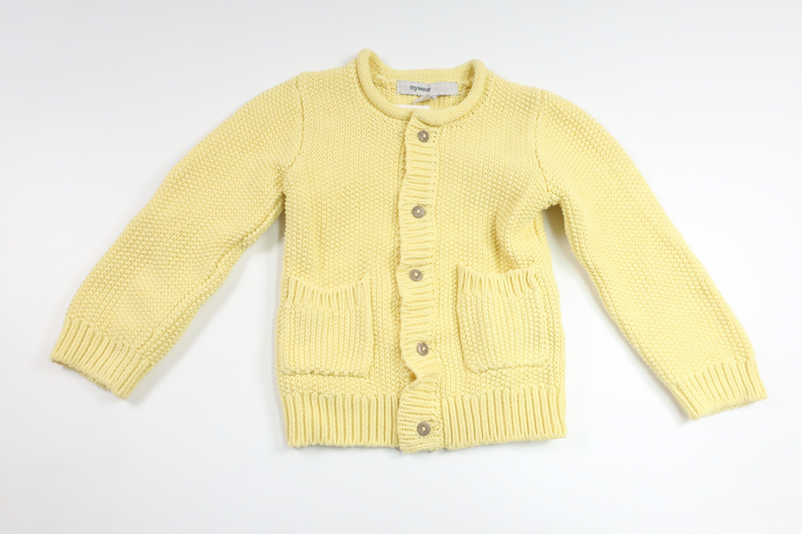 Knitted cardigan from My Wear Baby - Size 80 - Yellow