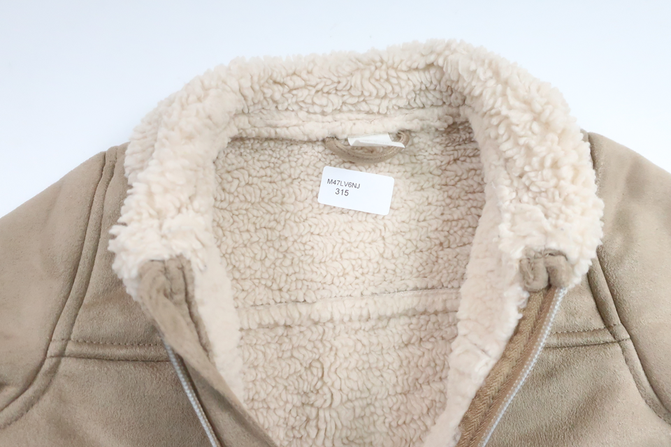 Faux leather jacket from H&amp;M - Size 80 - Beige