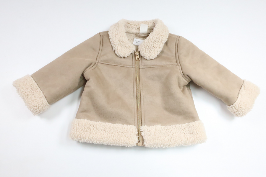 Faux leather jacket from H&amp;M - Size 80 - Beige