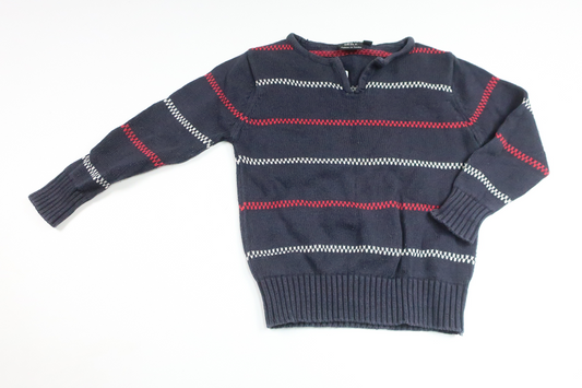 Knitted Pippi sweater from Skill - Size 92 - Navy blue