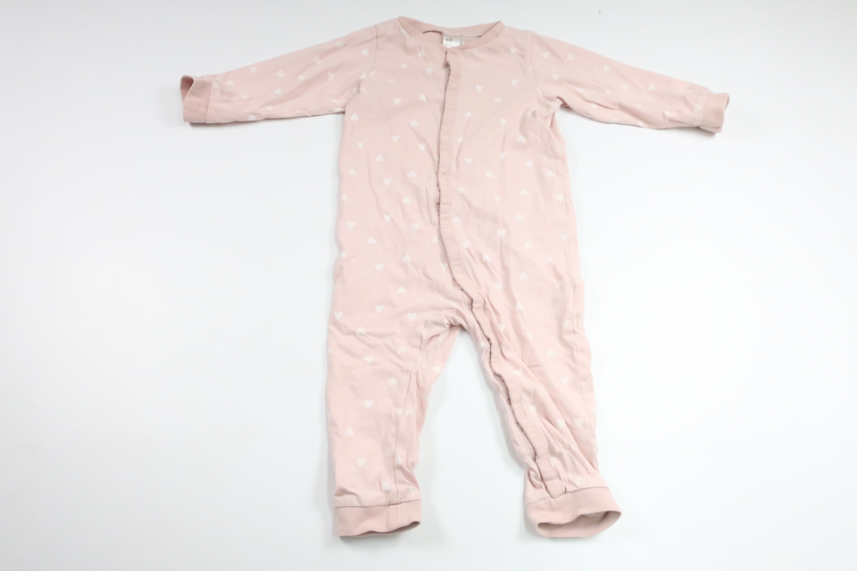 Pyjama mit Herz von H&MM - Größe 86 - Rosa