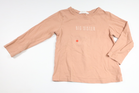 Sweater Big Sister from H&M - Size 110/116 - Beige