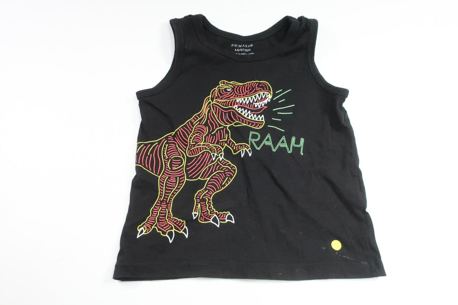 Tank top with dinosaur from Primark - Size 110 - Black