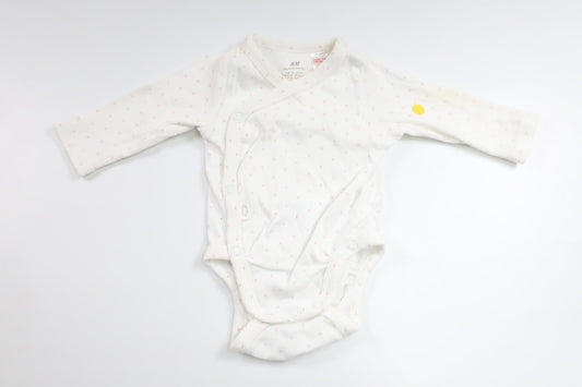 Polka dot wrap bodysuit from H&M - Size 50 - White
