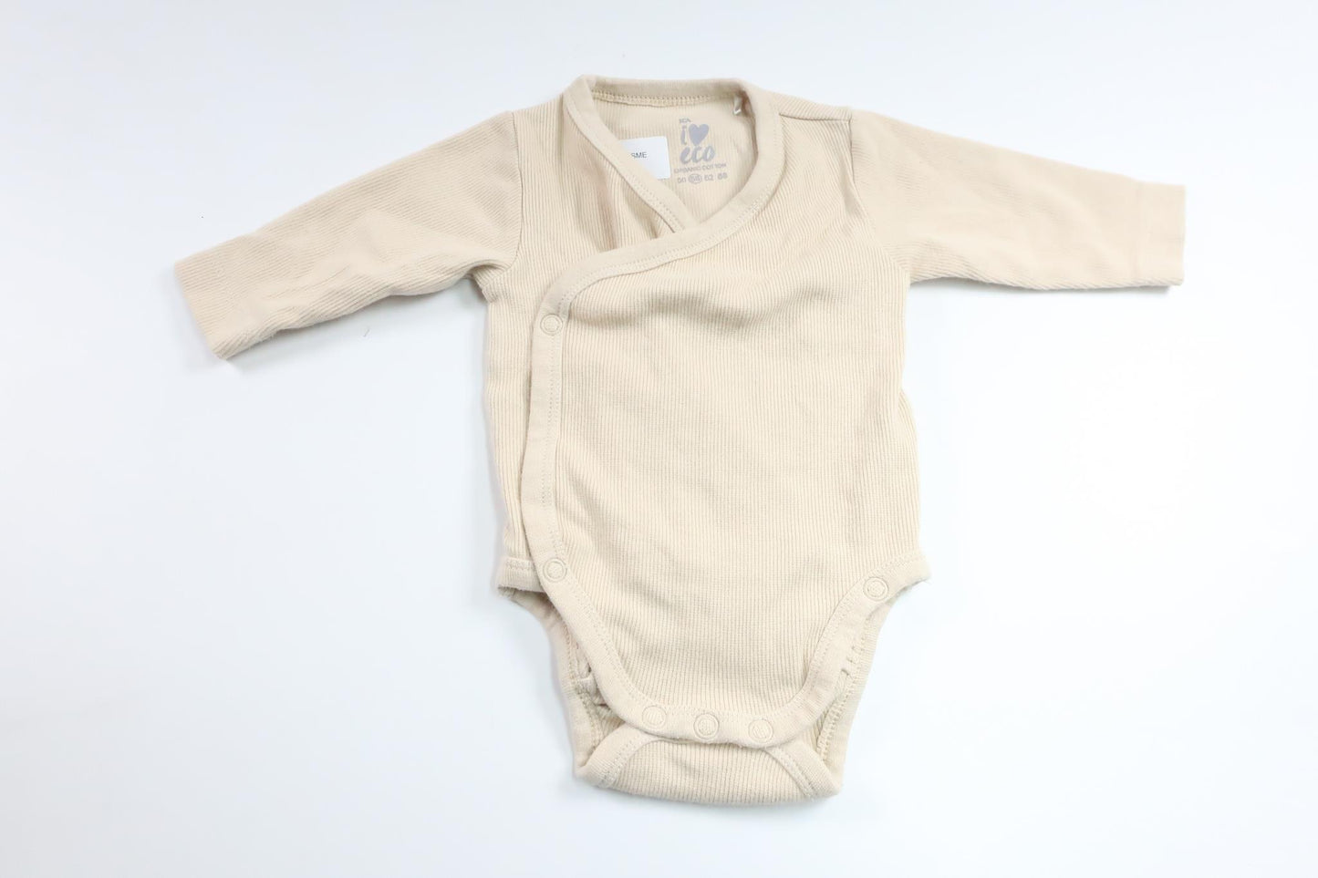 Ribbed bodysuit from ICA I Love Eco - Size 56 - Beige