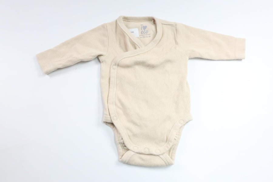 Ribbed bodysuit from ICA I Love Eco - Size 56 - Beige