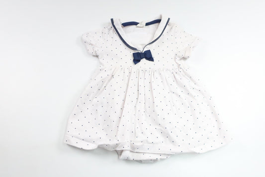 Kleid mit integriertem Body von H&MM - Größe 68 - Weiß