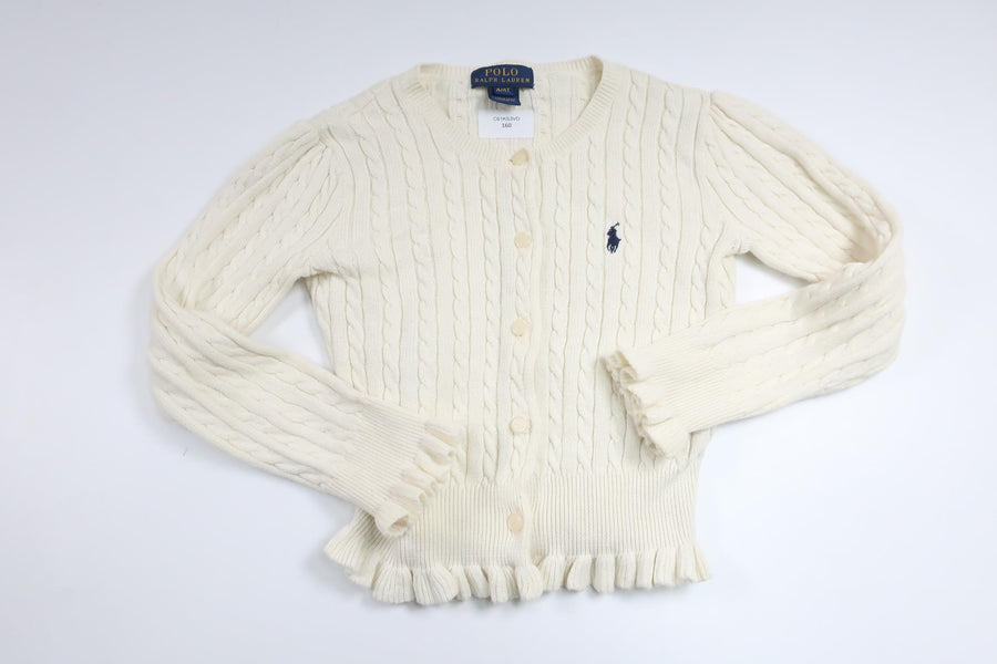 Strickjacke von Polo Ralph Lauren – Größe 98/104 – Off-White