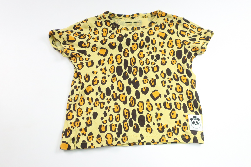 Leopard print t-shirt from Mini Rodini - Size 92/98 - Yellow