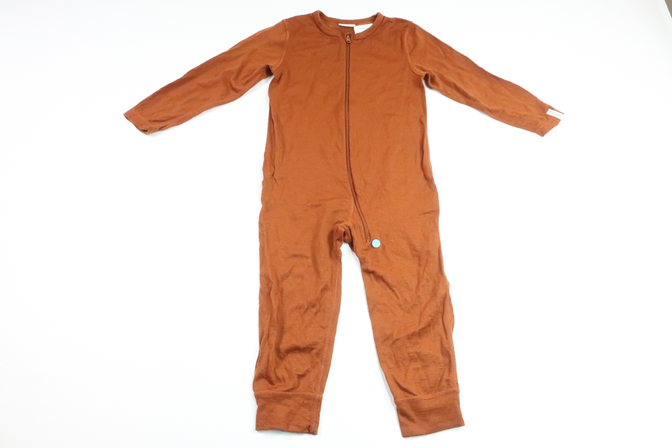 Jumpsuit aus 100 % Wolle von Kuling – Größe 86/92 – Braun