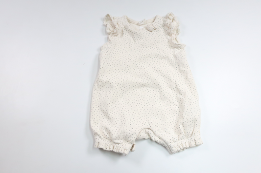 Gepunkteter Jumpsuit von H&MM - Größe 68 - Weiß