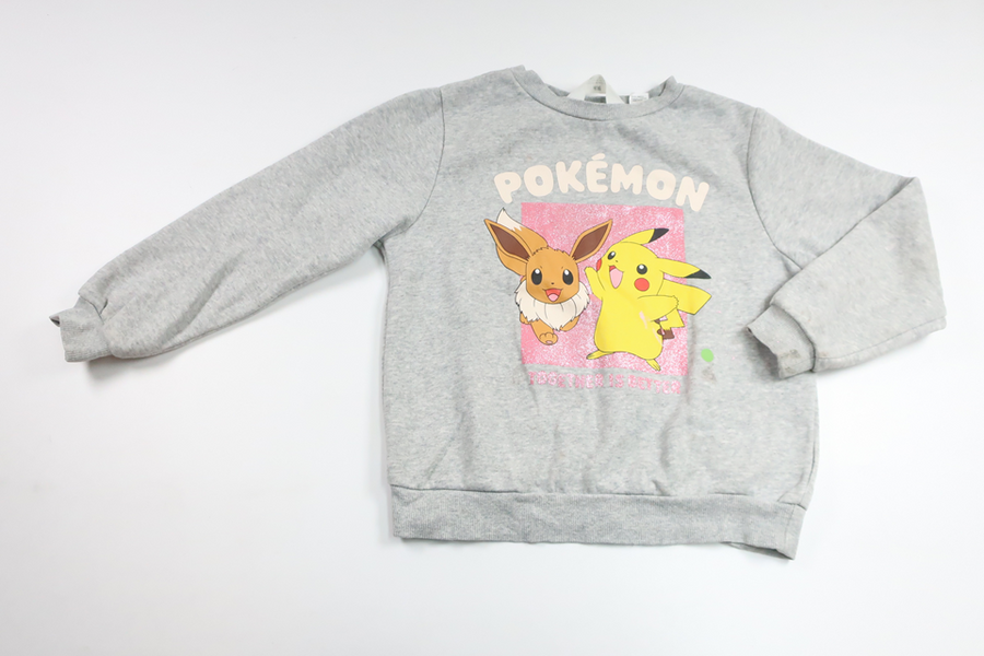 Sweatshirt Pokémon von H&MM - Größe 122/128 - Grau