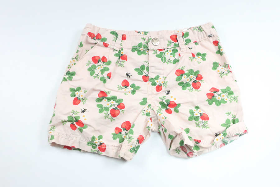 Shorts mit Erdbeeren von H&M - Größe 110 - Rosa