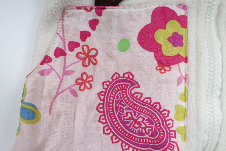 Fleece-Strickjacke von Hemsytt – Größe 110/116 – Mehrfarbig