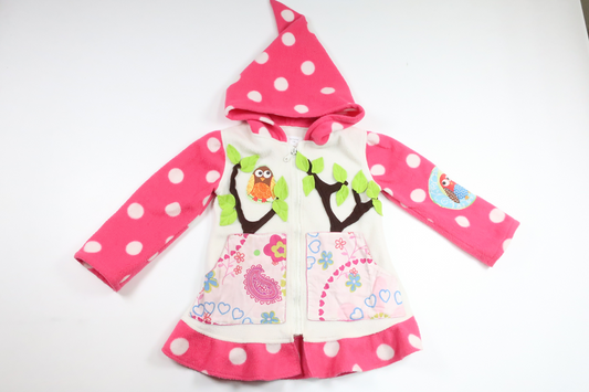 Fleece-Strickjacke von Hemsytt – Größe 110/116 – Mehrfarbig